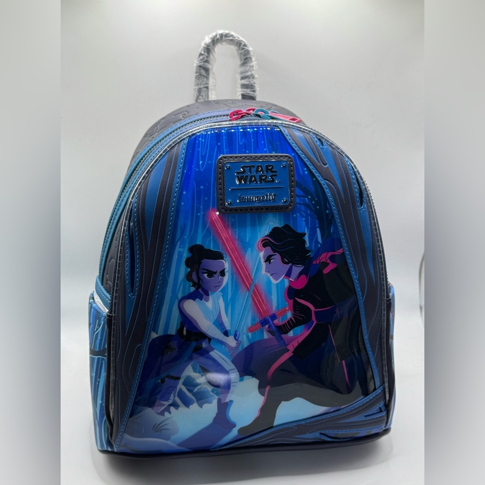 Loungefly Star Wars THE FORCE AWAKENS Rey & Kylo Ren Duel LightUp Mini Backpack
